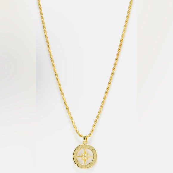 🔥NOVA MEN COMPASS CHAIN NECKLACE 🔥NEW IN ORIGINAL PACKAGING - Picture 1 of 5